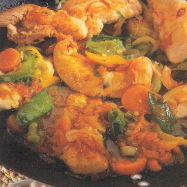 Poulet à l'orange et au thé