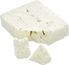 Bloc de feta avec un coin découpé