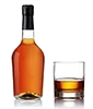Une bouteille et un verre de Grand Marnier